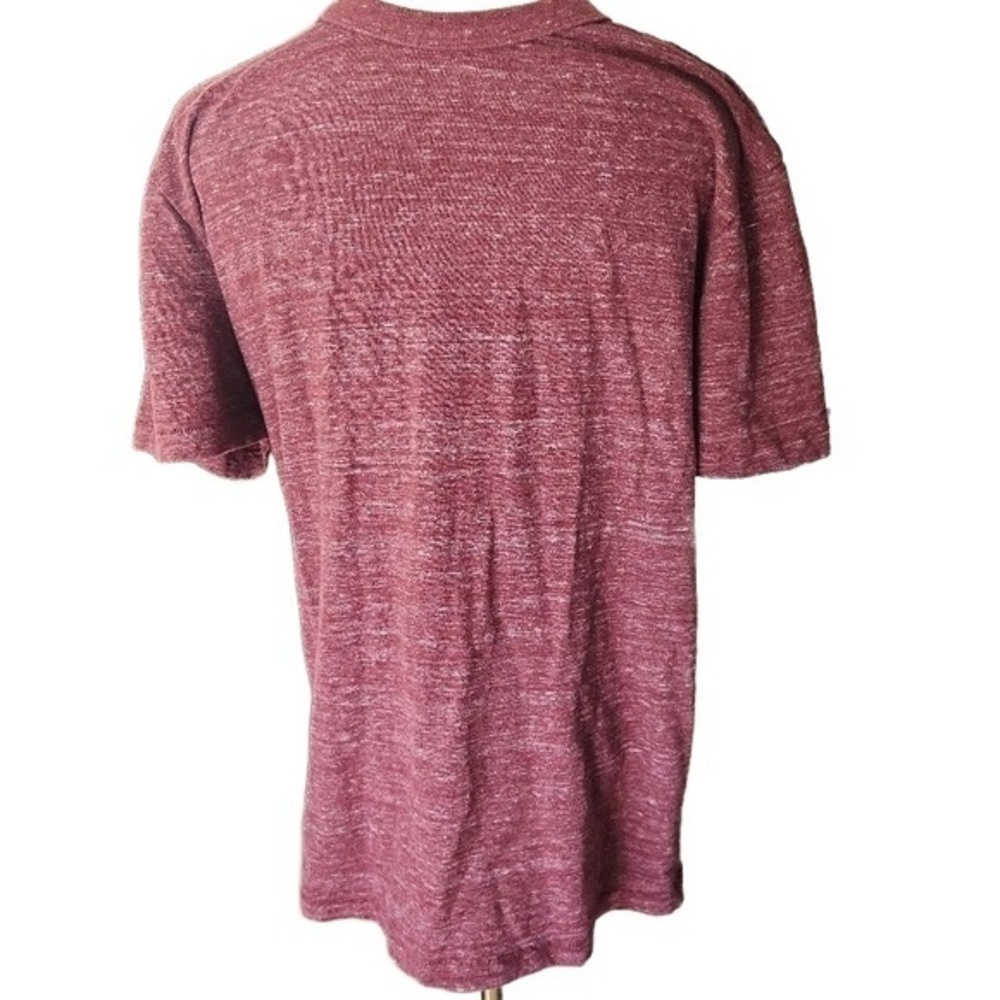 AMERICAN‎ EAGLE Mens Polo Shirt Small Heathered Maroon Super Soft Casual